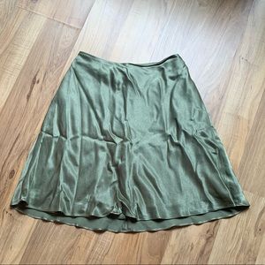 & Other Stories Mint Green Satin Mini Skirt
